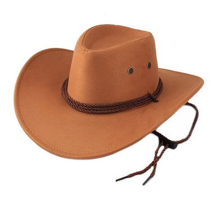 Men's Vintage Western Cowboy Hat Suede Knight Hat