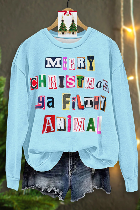 Fresh Christmas Print Sweatshirt