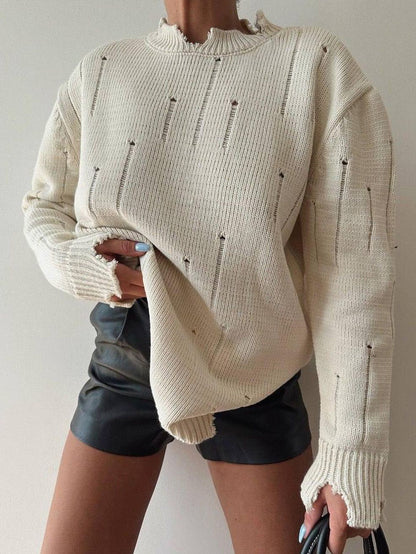 Vintage Distressed Turtleneck Sweater