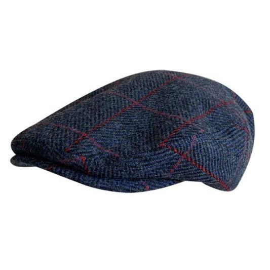 THE PEAKED Marl Flat Hat Ardmore-Harris Tweed