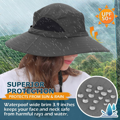 Men and Women Large Brim Waterproof Breathable Outdoor Quick Dry Boonie Hat