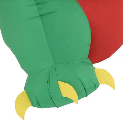 Christmas-9 ft animated inflatable kaleidoscope dragon with santa hat