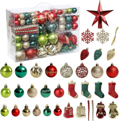 132 pcs Christmas Tree Decoration Set