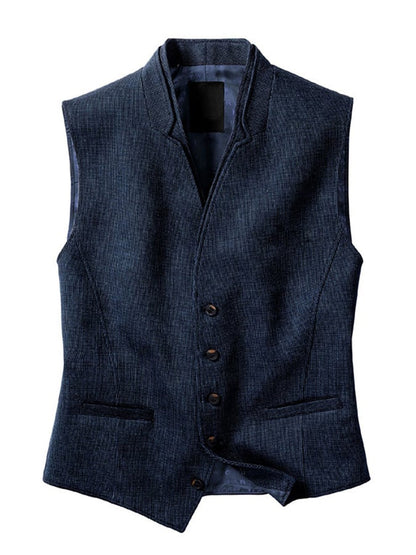 Fashion Temperament Men's Single-Breasted Slim Vest Vest