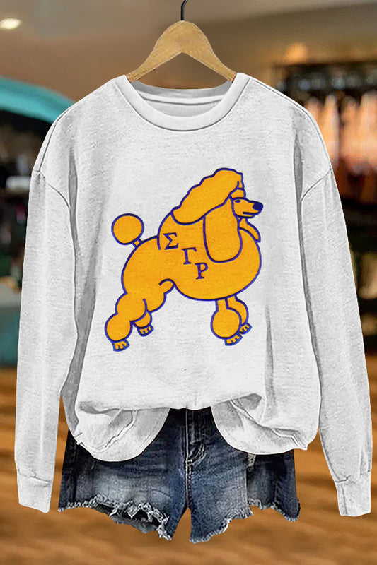 Cute Sigma Gamma Rho Print Sweatshirt