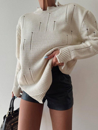 Vintage Distressed Turtleneck Sweater