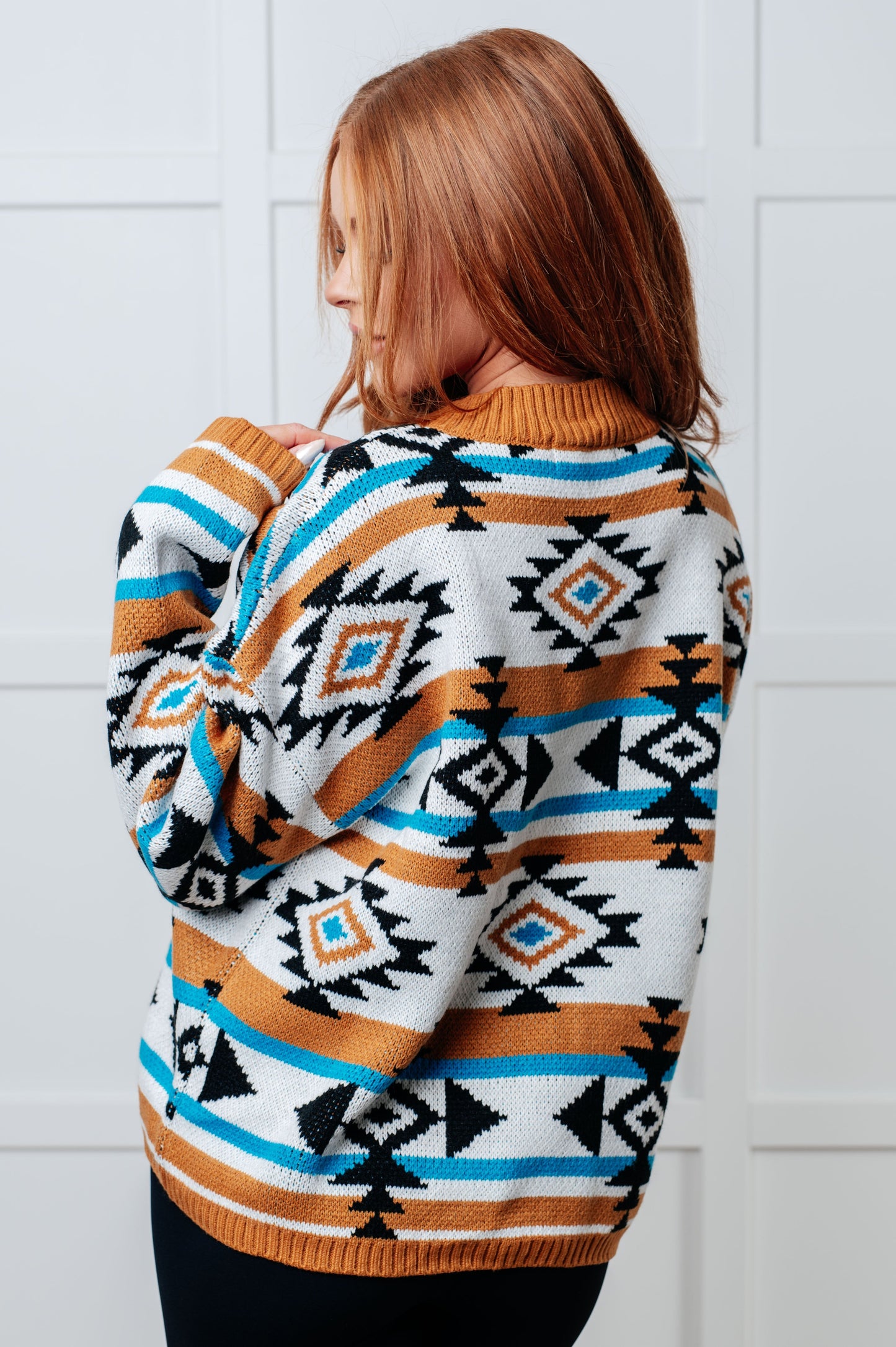 Desert Vibes Aztec Striped Sweater