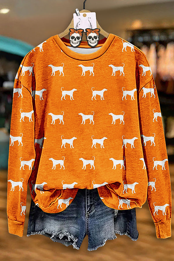 Tennessee Hound Dog Print Sweatshirt