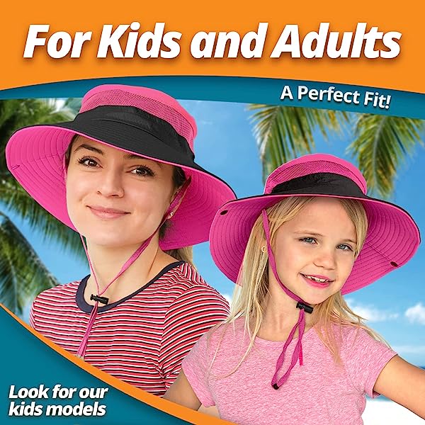 Fishing Hat UPF 50+ Wide Brim Sun Hat for Men and Women, Mens Bucket Hats with UV Protection for Hiking Beach Hats