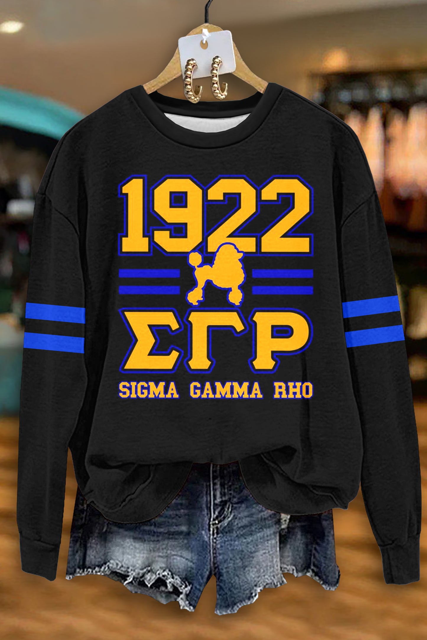 Casual Sigma Gamma Rho Sorority Print Sweatshirt