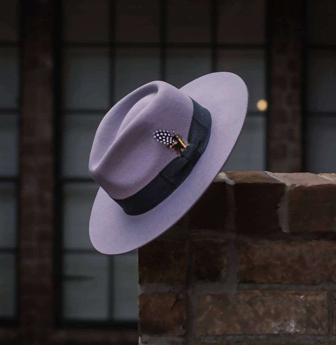 Eerguson Fedora - Lavender+Black[Fast shipping and box packing]