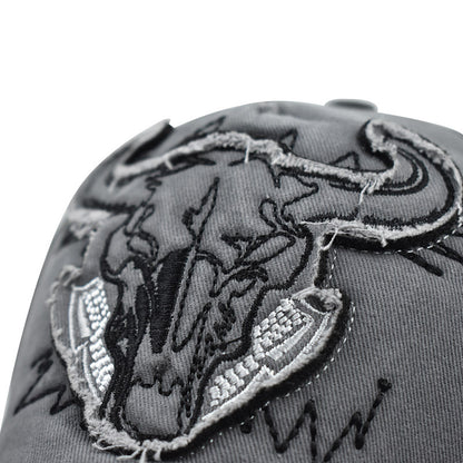 Men & Women Baseball Cap/Bull's head BoneOutdoor Fitted Hat