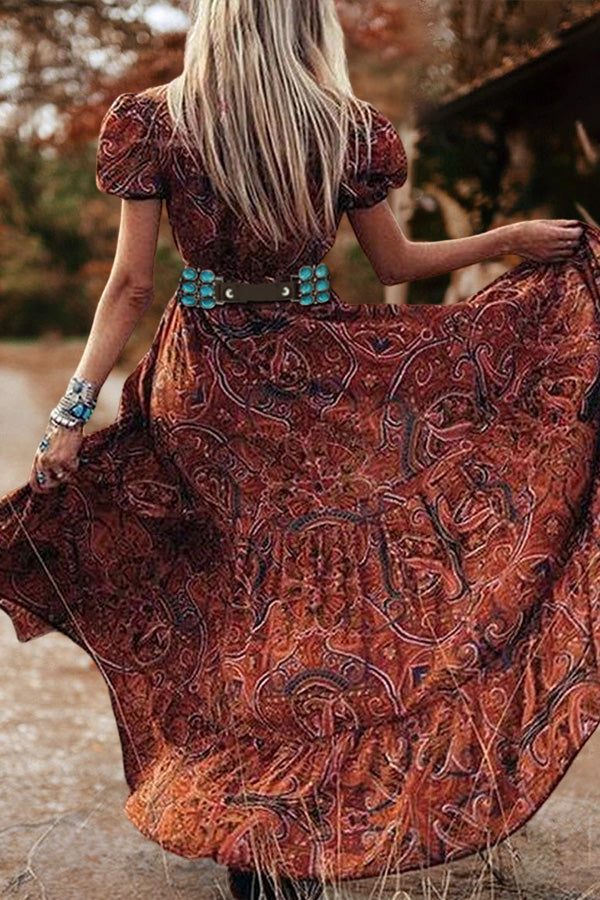 Boho Tribal Ethnic Long Dress