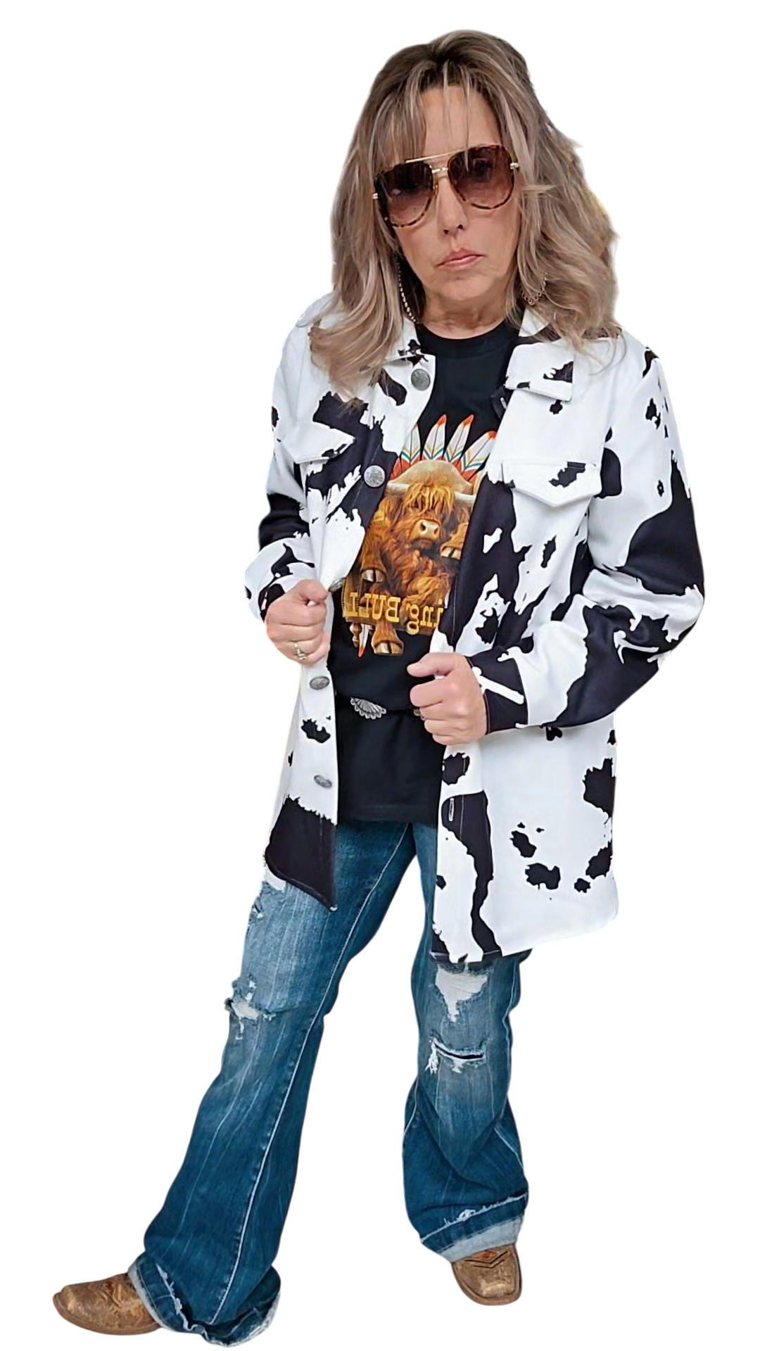 Desperado Cow Print Jacket