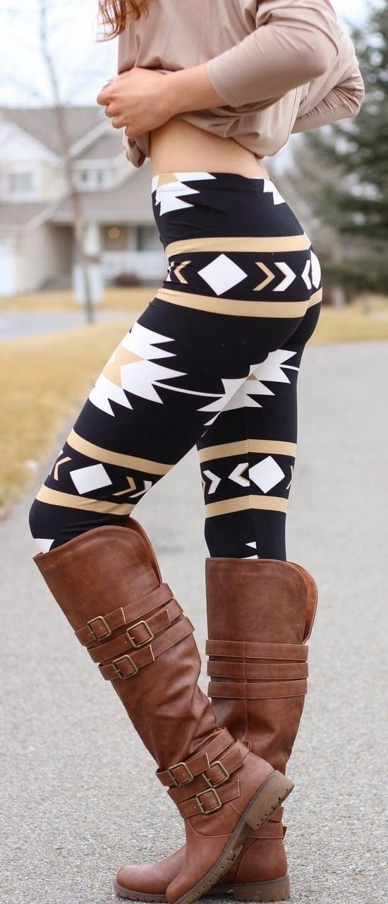 Women's Aztec Print Leggings Tights