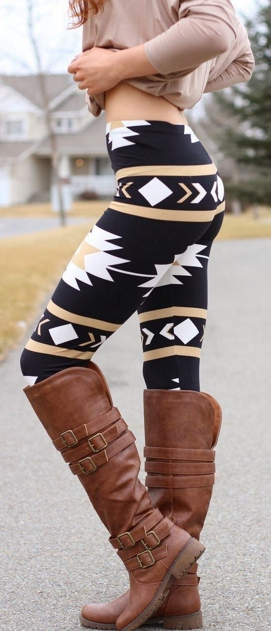 Women's Aztec Print Leggings Tights