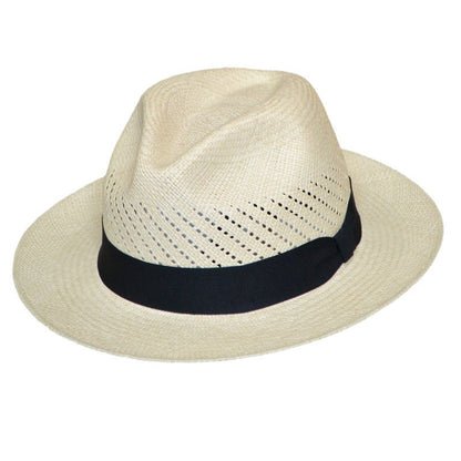 Advanced Original Panama Hat-Natural Straw | Black Band-Handwoven in Ecuador(HatBox Included)