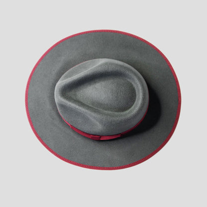 Eerguson Fedora - Slate+Burgundy [Fast shipping and box packing]