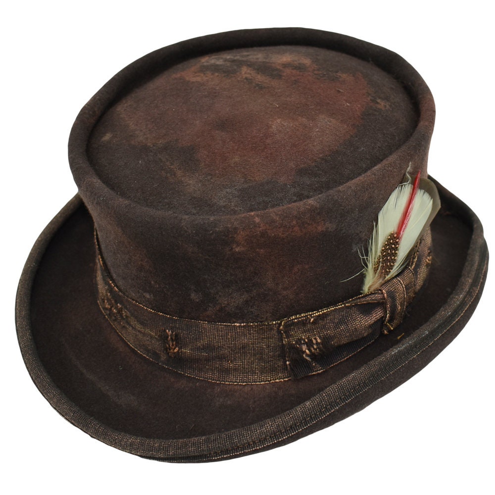 Western Desert Top handmade Sergio Anzani Hatmaker-brown