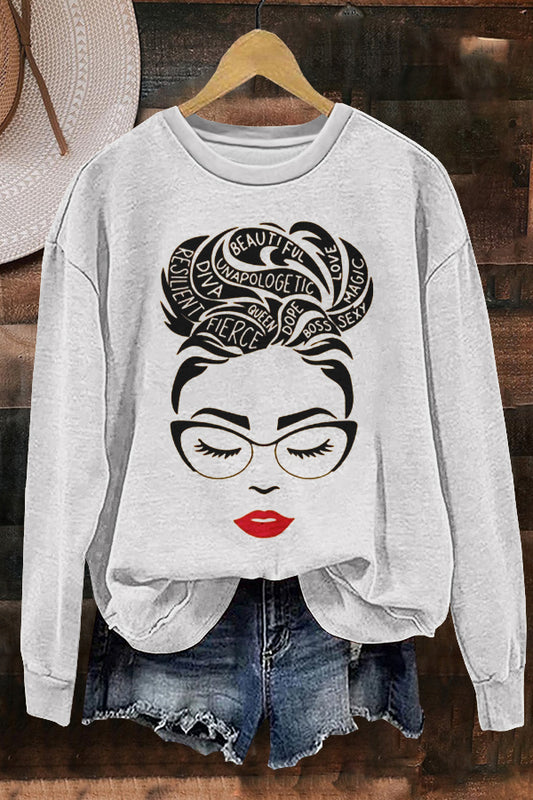 Chic Women Print Sweatshirt