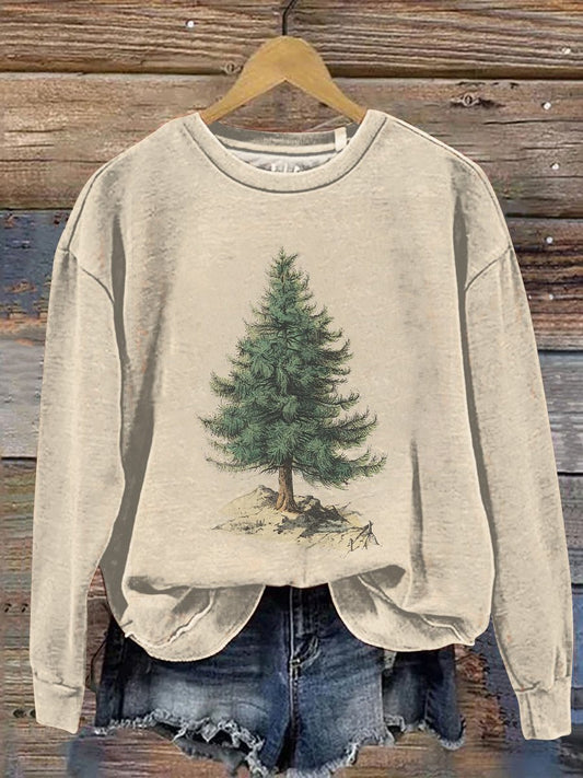 Christmas Tree Art Print Casual Sweatshirt