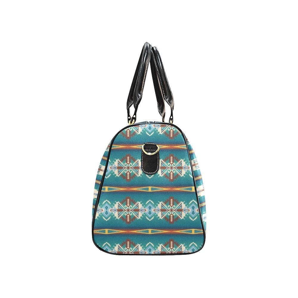 Teal Aztec Small Travel Bag