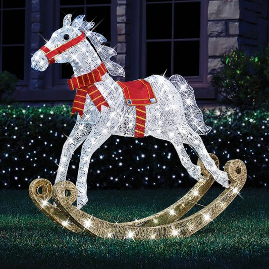 Christmas-the 4 twinkling rocking horse