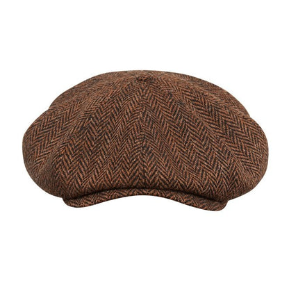 [NEW!]PEAKED CAPS Genuine Scottish Harris Tweed 8 Panels Man Cap Wool Peaky-