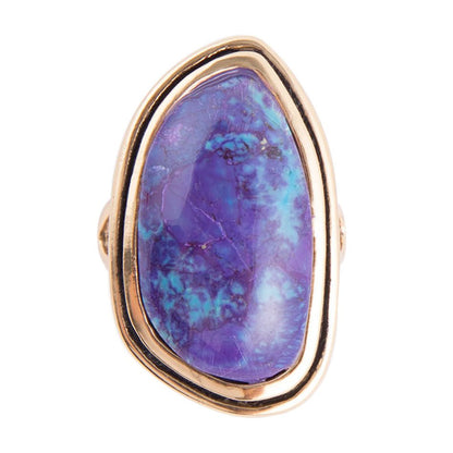 Purple Turquoise Statement Ring