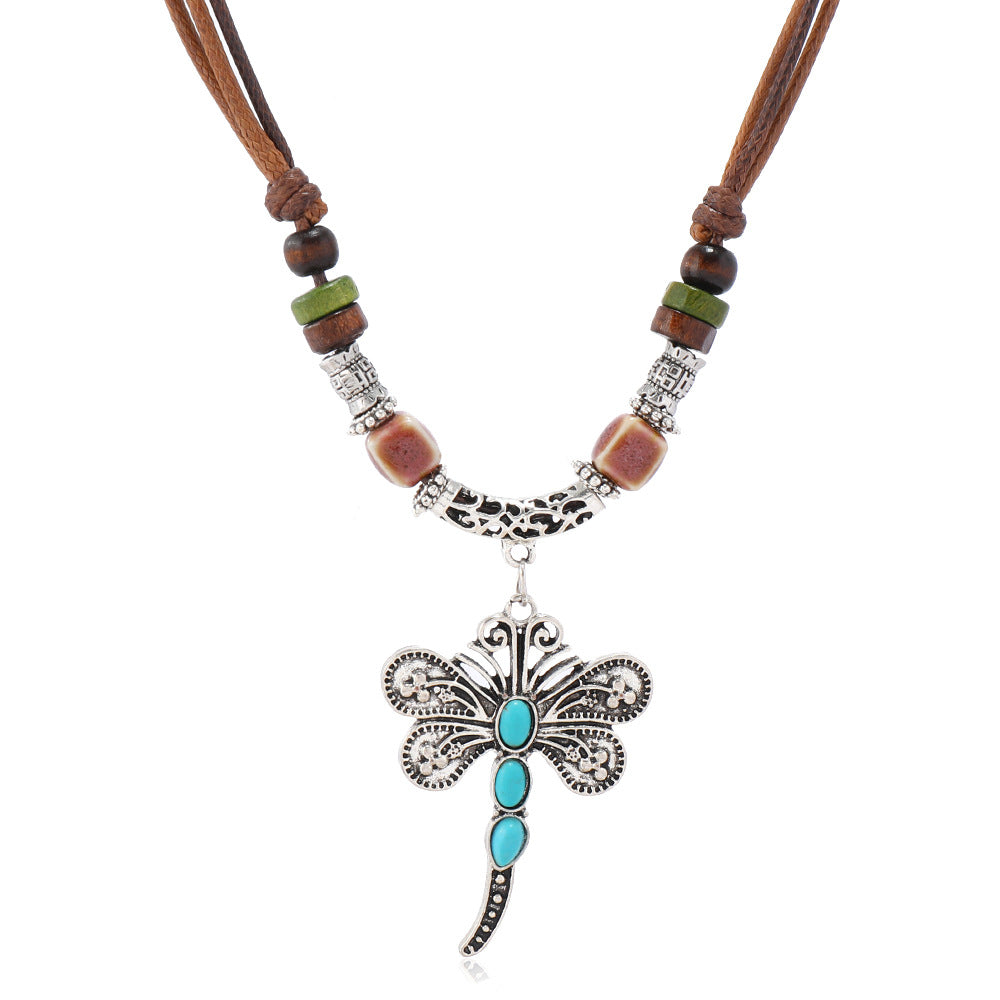 Women's Bohemian Dragonfly Necklace