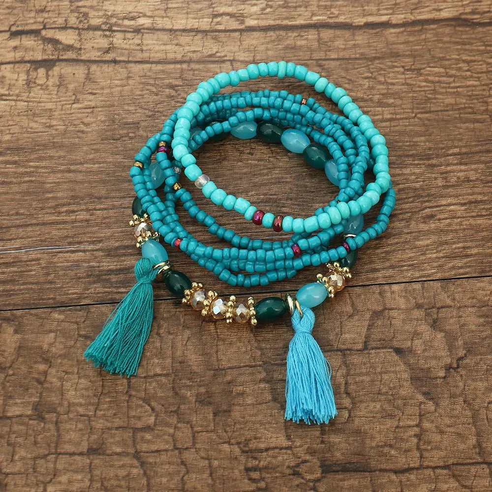 Unisex Retro Bohemian Tassel Bracelet