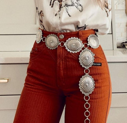 Silverado Silver Concho Belt