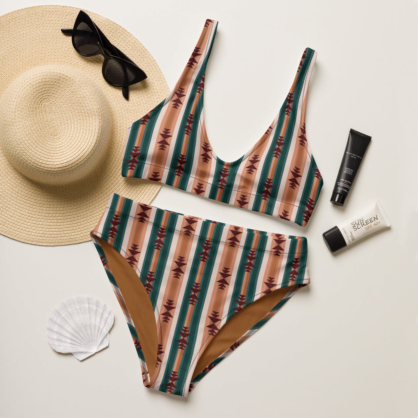 Yeehaw Cocoa Aztec Bikini