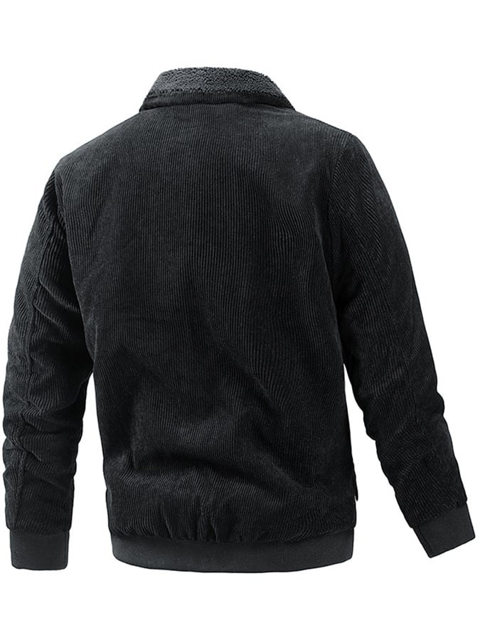 Men's Loose Casual Lapel Plush Jacket