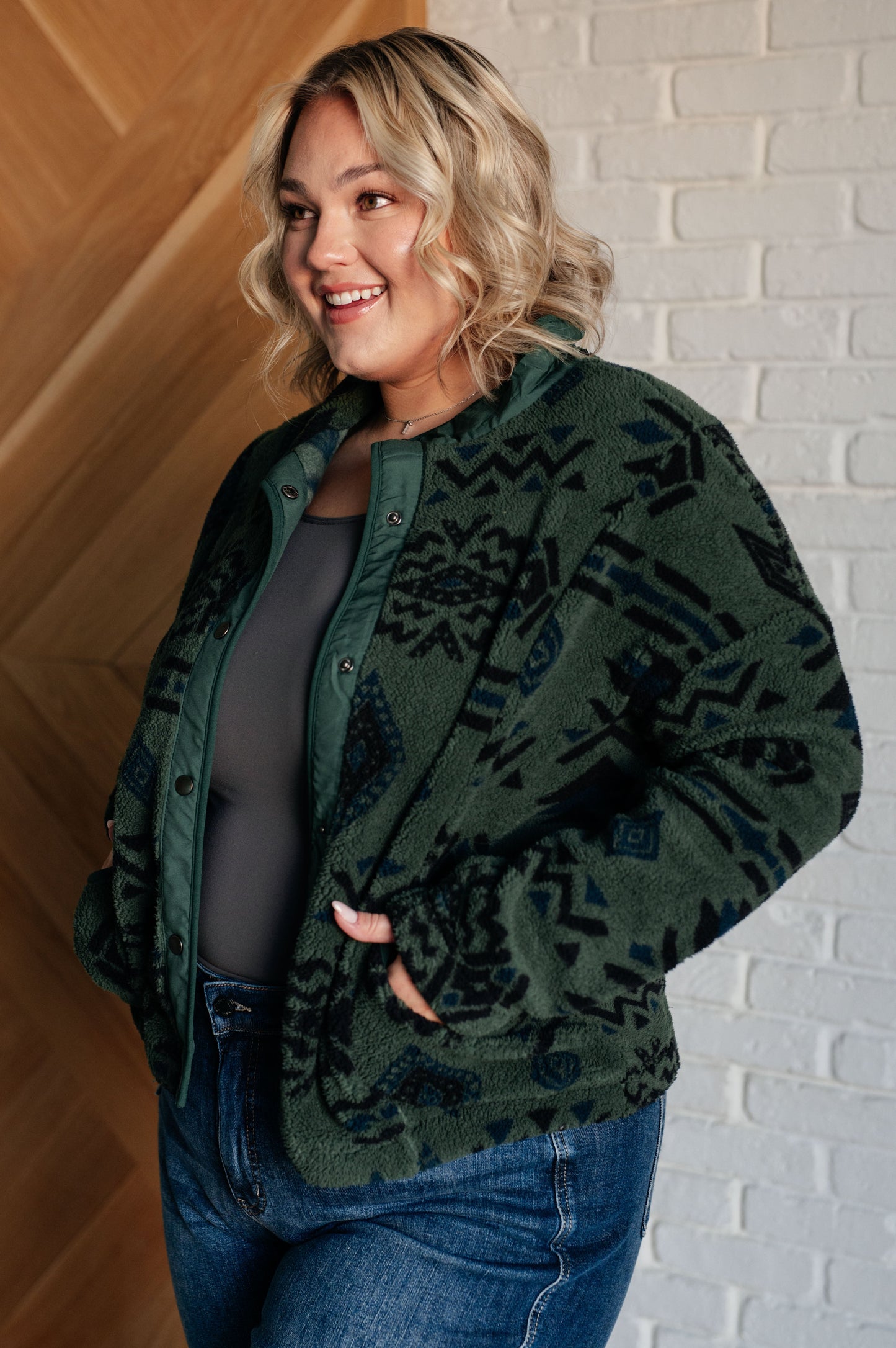 Southwestern Aztec Fleece Jacket