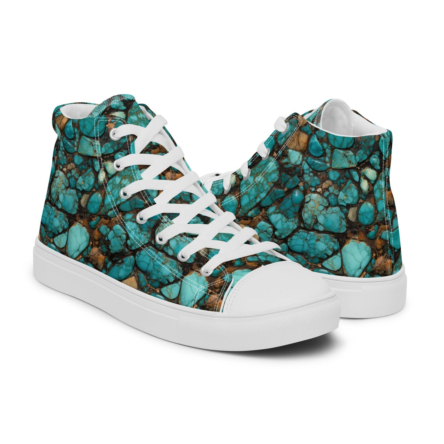 All Turquoise Women__ high top canvas shoes