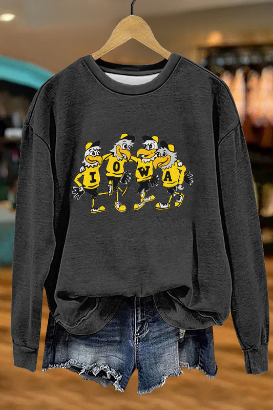 Cute Gameday Iowa Print Sweatshirt