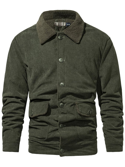 Men's Western Retro sherpa Thickened Corduroy Jacket