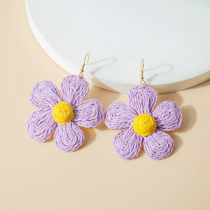 Cute Flower Braided Earrings