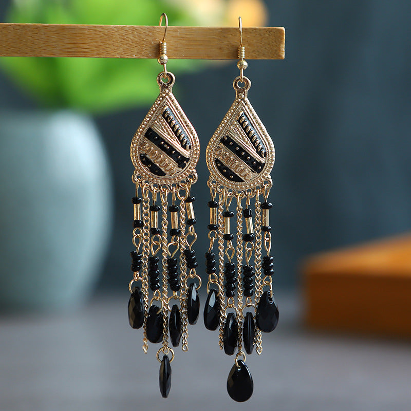 Bohemian Holiday Beaded Earrings