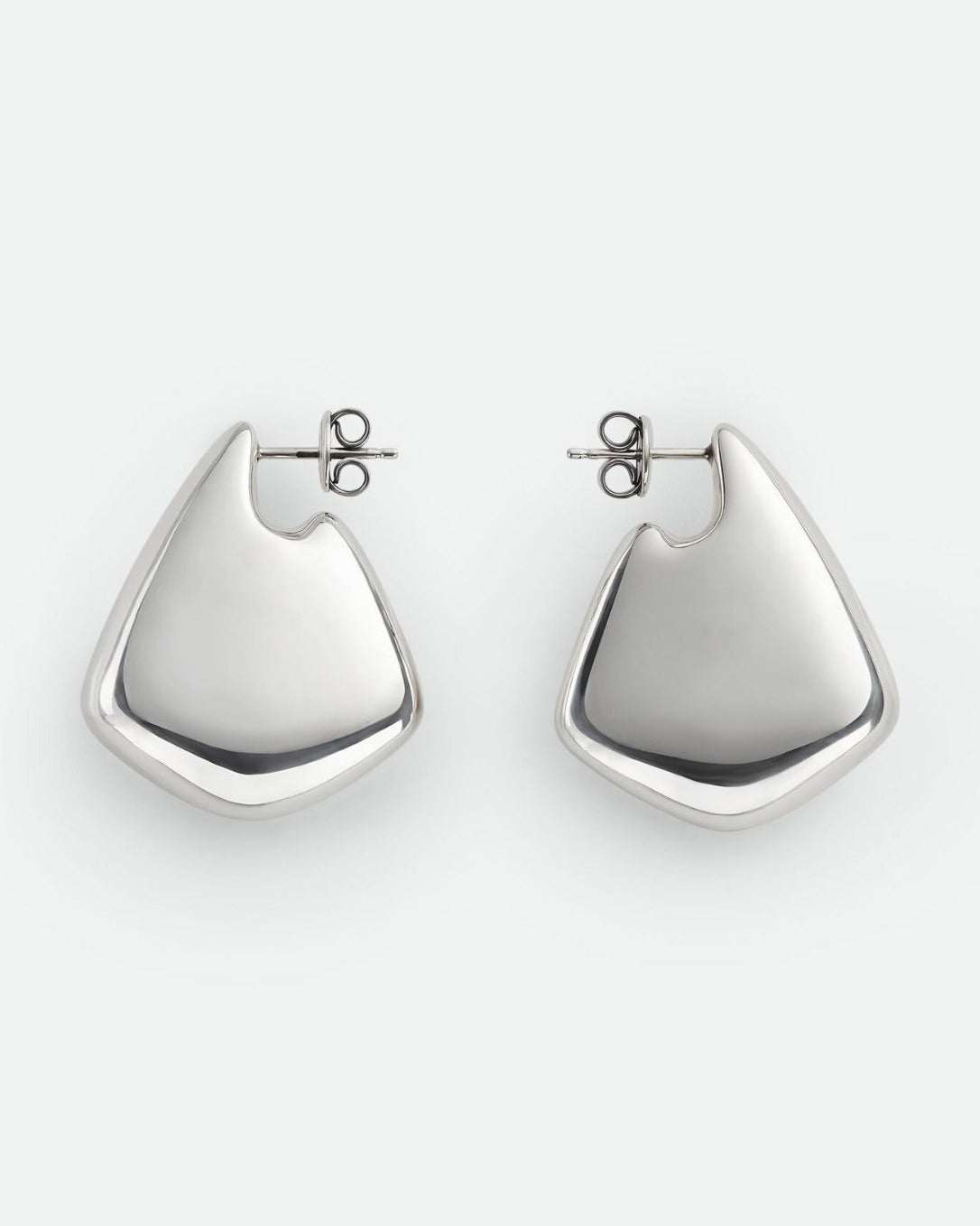 Hollow Polished Stainless Steel Irregular Earrings