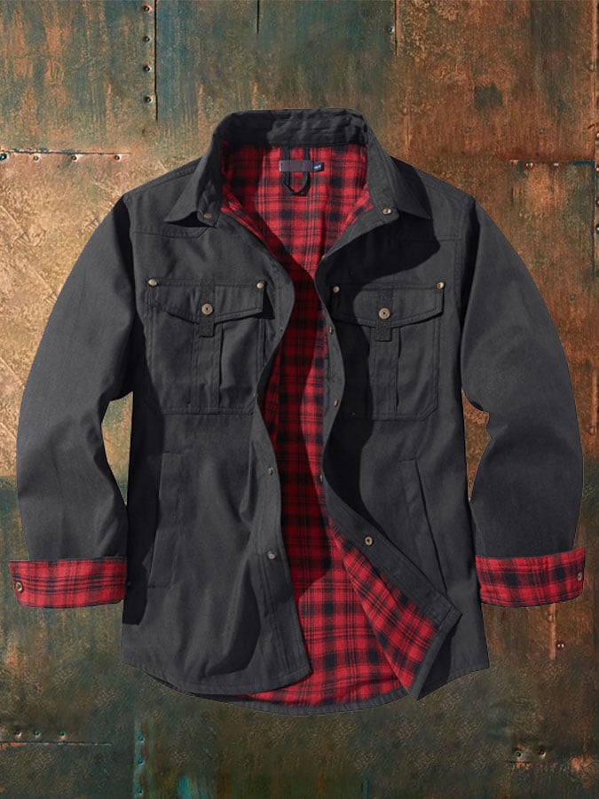 Men's Retro Western Pocket Jacket