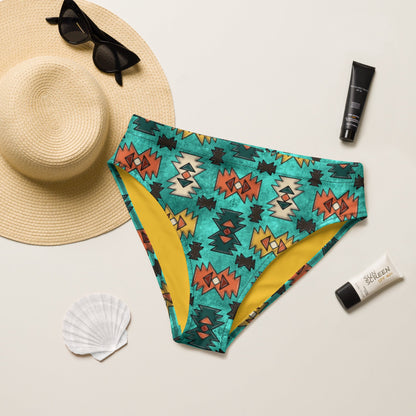 Yeehaw Turquoise Aztec Bikini Bottom