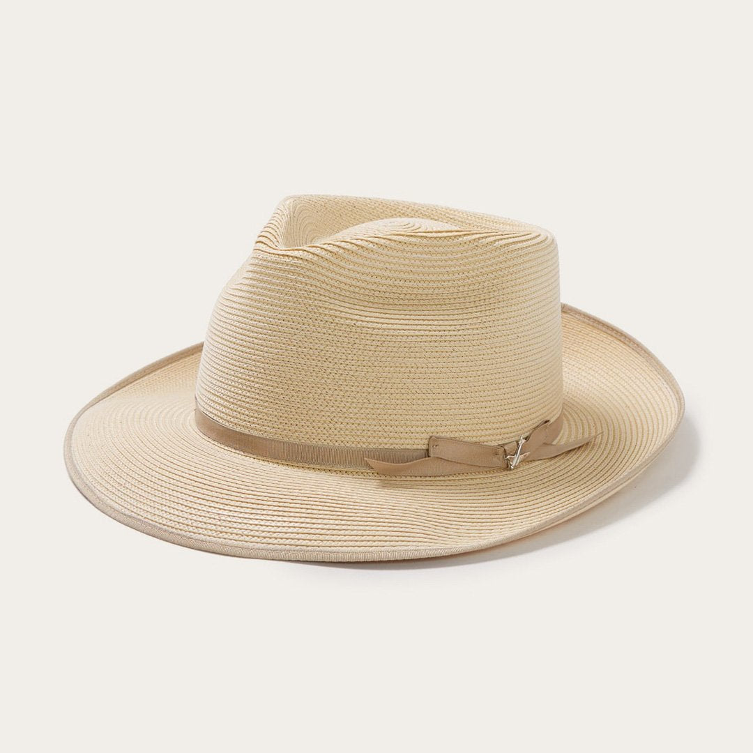 STRATOLINER HEMP FEDORA -COGNAC[BUY 2 FREE SHIPPING & BOX PACKING]