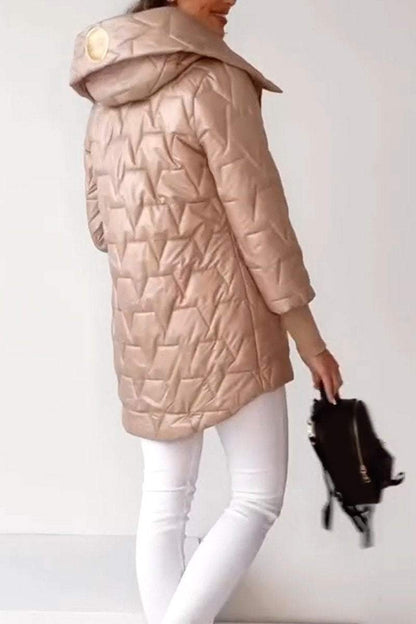 Women's Casual Hooded Zippered Thick Coat