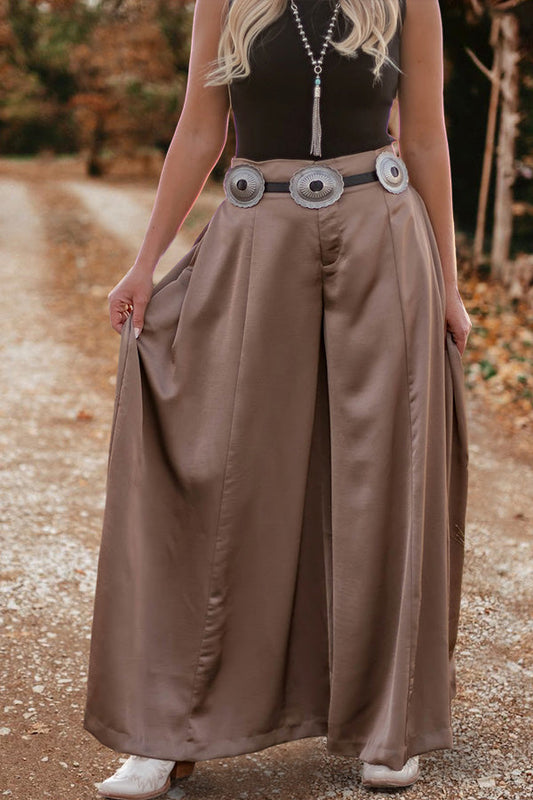 Vintage Pleated Wide-Leg Trousers