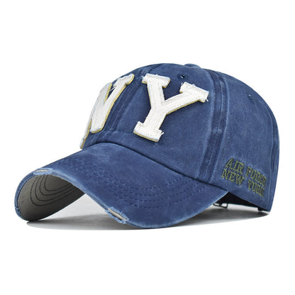 Men & Women Baseball Cap/ NY Embroidery BoneOutdoor Fitted Hat