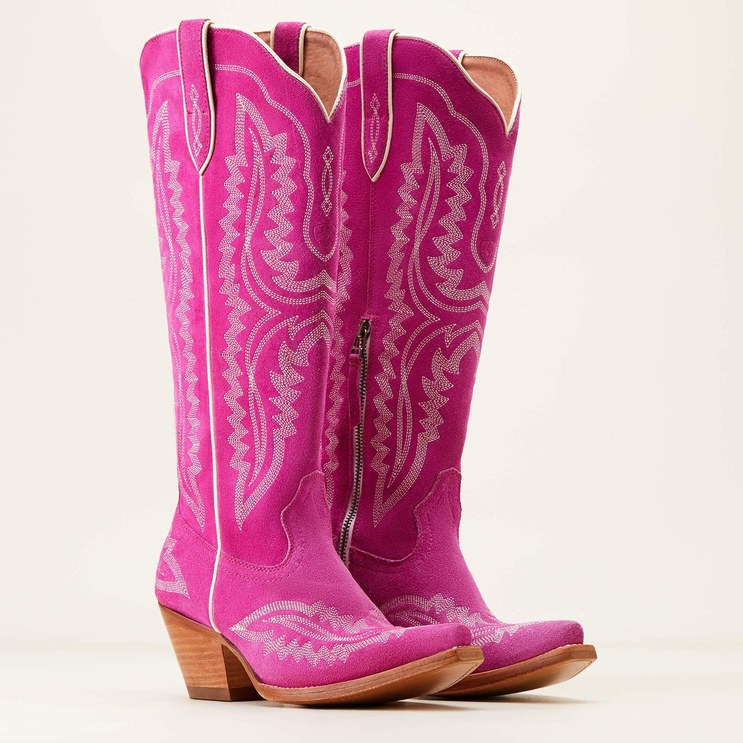 Pointed Toe Block Heel High Western Cowboy Boots