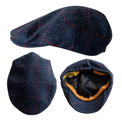 THE PEAKED Marl Flat Hat Ardmore-Harris Tweed