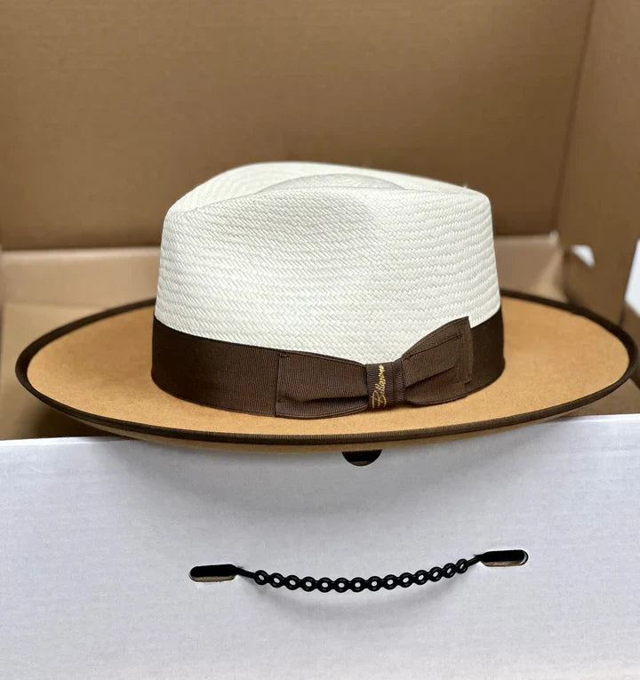 Effortless Class Two Stone Straw Felt Fedora Hat